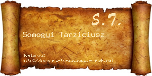 Somogyi Tarziciusz névjegykártya